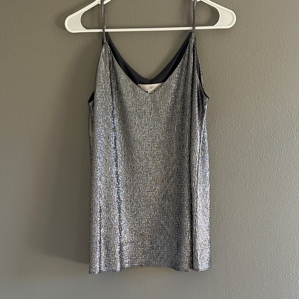 LOFT Silver Shimmer Camisole